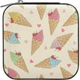 thumbnail image 2 of Coolnut Ice Cream Travel Jewelry Box PU Leather Jewelry Organizer Ideal Gift for Women Girls, Portable Mini Jewelry Travel Case for Stud Earrings Rings Necklaces Bracelets Women Gifts, 2 of 7