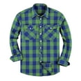 thumbnail image 2 of Sookity Plaid Shirts Men's Button Down Tall Shirts Comfy Cotton Tops Long Sleeve Dress Shirt Business Casual Shirts Fit All Season Mint Green,XXXXXL, 2 of 3