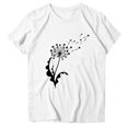 thumbnail image 4 of Trendfront Womens Summer Crew Neck Short Sleeve Tops Butterfly Insect Graphic Print Tees Casual Fashionable Style Apparel T-Shirts, 4 of 4