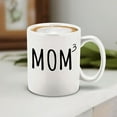 thumbnail image 4 of Shop4Ever® Mom Squared Mother of 3 Ceramic Coffee Mug Cup Gift for Mom of Three (White Handle 11 oz.), 4 of 4