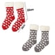 thumbnail image 2 of Calcetines tipo pantuflas, 2 pares de calcetines de piso antideslizantes de tubo largo, antideslizantes ultra suaves para invierno navideño, 2 of 5