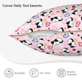 thumbnail image 3 of KLL Cartoon Cat And Heart Decorative Throw Pillow Covers Velvet Soft for Couch Sofa Bedroom Living Room Outdoor (No pillow core)- 18"x18", 3 of 5