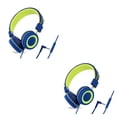thumbnail image 3 of Cateissary Auriculares con cable de 3,5mm para teléfono móvil, orejera suave para niños, protección auditiva, Control de línea, auriculares Azul verde 2Conjunto, 3 of 6