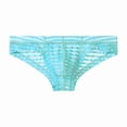 thumbnail image 5 of SGFCWSX Men's Sheer Mesh Lace Briefs** Light Blue XXXL, 5 of 6