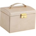 thumbnail image 5 of Black Jewelry Box Jewelery Box With 2 Drawers Lockable Jewelry Organizer With Mirror Removable Travel Box, 5 of 5