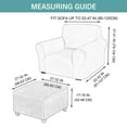 thumbnail image 2 of LKJYER Chair Slipcover with Ottoman Cover, Stretch Sofa Cover with Ottoman Slipcovers Removable Washable Armchair Covers Non Slip Furniture Protector, 2 of 8
