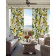 thumbnail image 6 of Lemon Yellow Blackout Curtains for Bedroom Living Room Darkening Curtains 84 Inch Length 2 Panels Set Country Watercolor Floral Leaf Green White Window Curtain Window Treatment Grommet Drapes 42"x84", 6 of 9