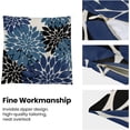 thumbnail image 6 of Navy Blue Black Pillow Covers 16x16 Inch Set of 2 Dahlia Floral Decor Throw Pillows Summer Modern Geometry Flower Outdoor Decorative Cushion Cases for Sofa Couch Bed Decoration, 6 of 6