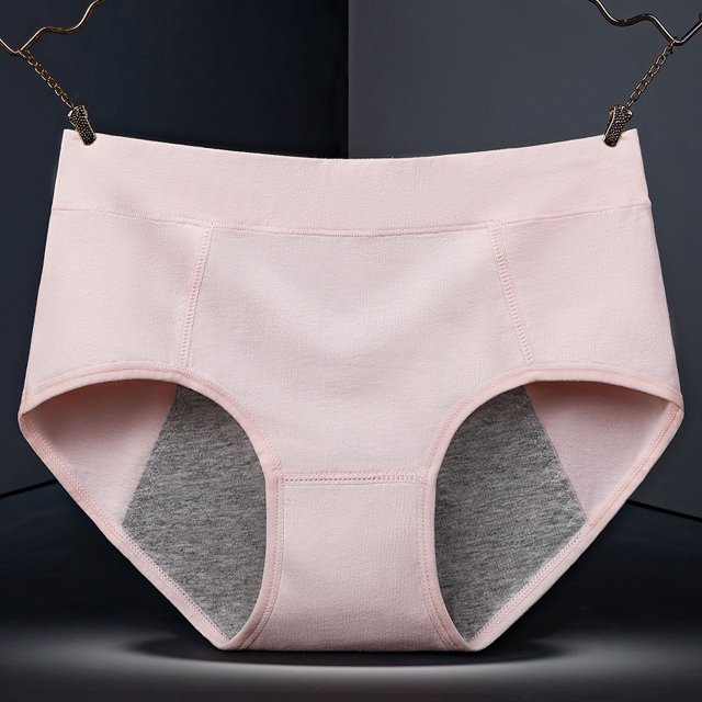 Ropa interior fisiológica de algodón para mujer, pantalones fisiológicos antifugas menstruales de algodón, ropa interior antifugas menstruales