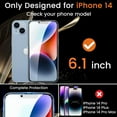 thumbnail image 4 of [2+2Pack]For iphone 14 Screen Protector and Camera Lens Film[Privacy Tempered Glass Protector][9H Hardness][No-Bubble][3D Full Coverage]for iphone 14(6.1 Inch), 4 of 7