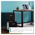 thumbnail image 4 of Space Solutions Ready-to-assemble 48-inch Wide Mobile Metal Desk with Laminate Top, Black/Maple, 4 of 16