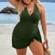 thumbnail image 5 of Trajes de Baño de Mujer Más Tamaño Cortado sin Espalda Cuello en V Traje de Baño Sólido de una Pieza, Trajes de Baño de Bikini de Mujer, 5 of 8