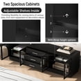 thumbnail image 6 of Modern Minimalist 68.9'' TV Stand Fits Up to 75 Inch TVs, Media Console Entertainment Center with Adjustable Shelves for Living Room,Black, 6 of 14