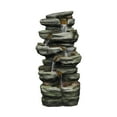 thumbnail image 3 of Canddidliike 30.7" Rock Water Fountain with Led Lights, 6-Tier Poly-Resin Outdoor Water Fountain, 3 of 8