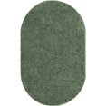 thumbnail image 1 of Unique Loom Davos Shag Soft & Cozy Area Rug 3' 3 x 5' 3 Oval Sage, 1 of 2