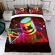 thumbnail image 4 of DJ Marshmello Conjunto de sábanas temático, trío de piezas, cómodo y amigable con la piel, diseño único, regalo de decoración para el hogar para familiares, amigos y fans,173cm *218cm, 4 of 6