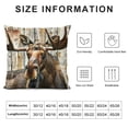 thumbnail image 5 of Orinice Moose Antlers Graphic Decorative Cushion Throw Pillow Cover for Home Couch Living Room Bed Sofa Car Bedroom High-Quality 1PC 12x12in, 5 of 5