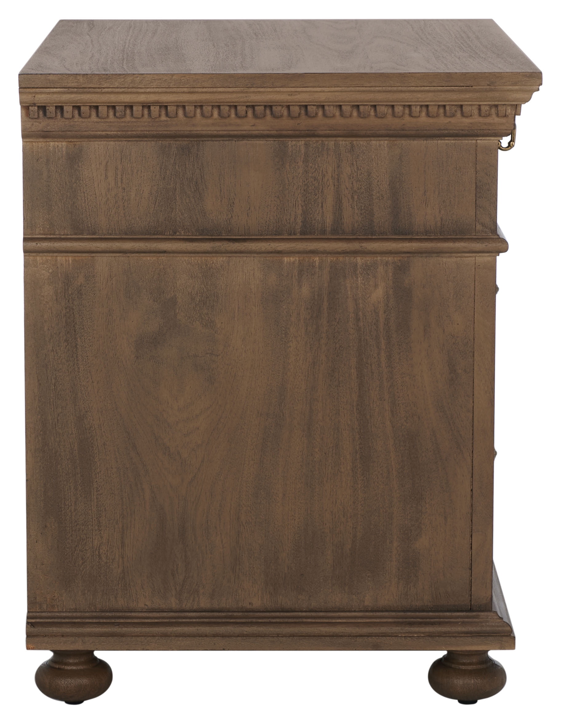 SAFAVIEH Couture Allisyn Glam Nightstand with 3 Drawers, Brown