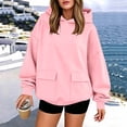 thumbnail image 6 of SYwaren Plus Size Hoodie for Women Pullover Sweatshirt Long Sleeve Casual Solid Color Dual Flap Pockets Fall Winter Tops, 6 of 8