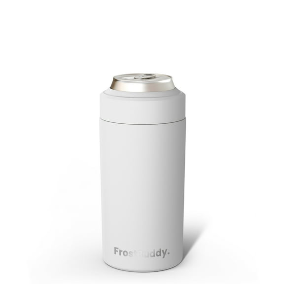 Frost Buddy Universal Can Cooler - Fits all - Stainless Steel Can Cooler for 12 oz & 16 oz Regular or Slim Cans & Bottles - Stainless Steel