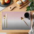 thumbnail image 2 of Pink and Grey Ombre Placemats Set of 6 Gradient Color Place Mats Table Mats Kitchen Dining Home Outdoor Party Table Decoration, 2 of 9