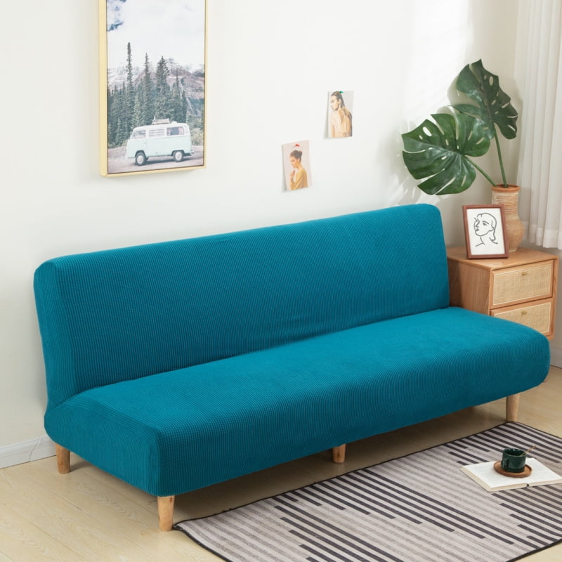 Folding Sofa Bed Futon Cover Solid Color Slipcover Polyester Elastic Fabric  All-Inclusive Cover Furniture Protector - Walmart.com