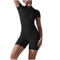 thumbnail image 2 of Blmnix Rompers Shorts Women Sliding Shorts Shapewear Shorts Shorts Black High Zipper Slim Cotton Shorts for Woman,M, 2 of 7