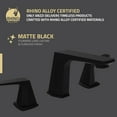 thumbnail image 2 of ANZZI 2-Handle 3-Hole 8 in. Widespread Bathroom Faucet With Pop-up Drain in Matte Black, 2 of 8