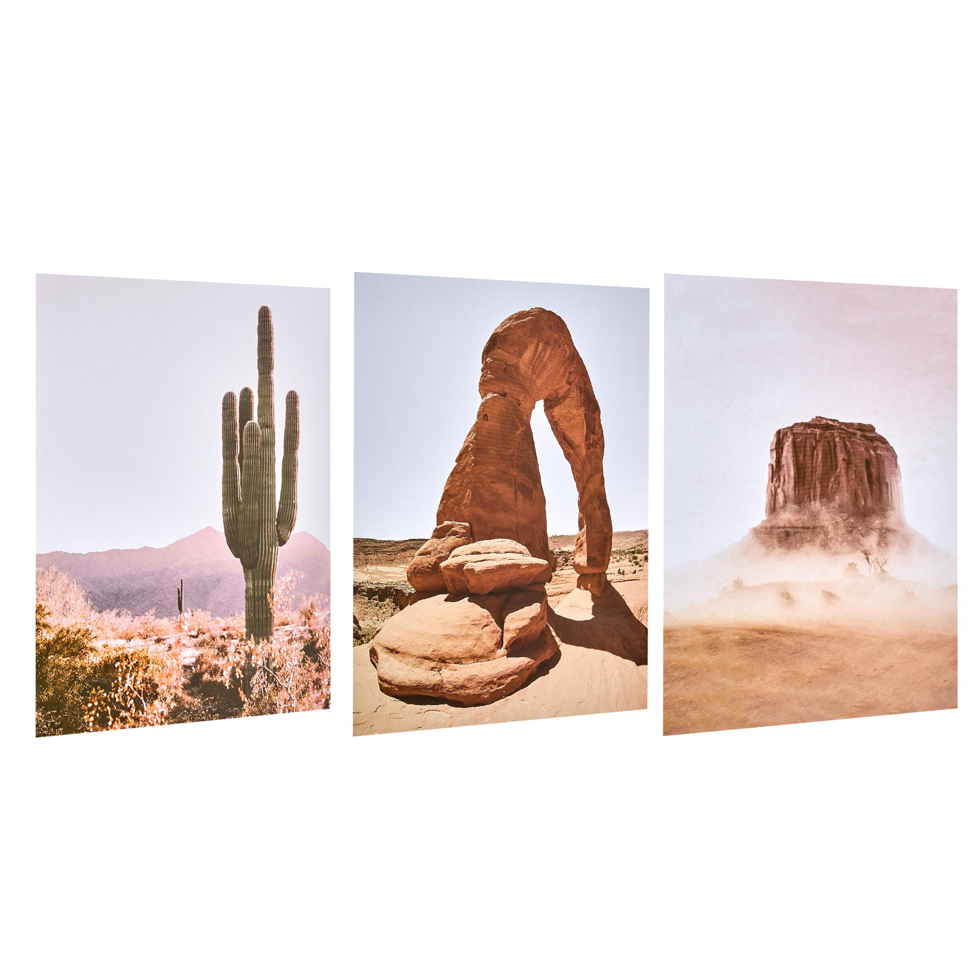 (2 pack) American Art Decor Desert 8" x 10" 3-Piece Print Set