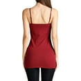 thumbnail image 2 of Women's & Juniors BASIC ADJUSTABLE SPAGHETTI STRAP TUNIC CAMI W/ SHELF BRA, 2 of 3