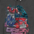thumbnail image 2 of TRANSFORMERS ONE Orion Pax Retro Unisex Adult Pull-Over Heather Hoodie, Black Heather, X-Large, 2 of 4