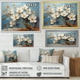 thumbnail image 5 of Designart "Golden Branches Blue and White Orchid Tree IV" Oversized Landscapes Framed Wall Art - Country Gold Tree Entryway Framed Wall Art, 5 of 7