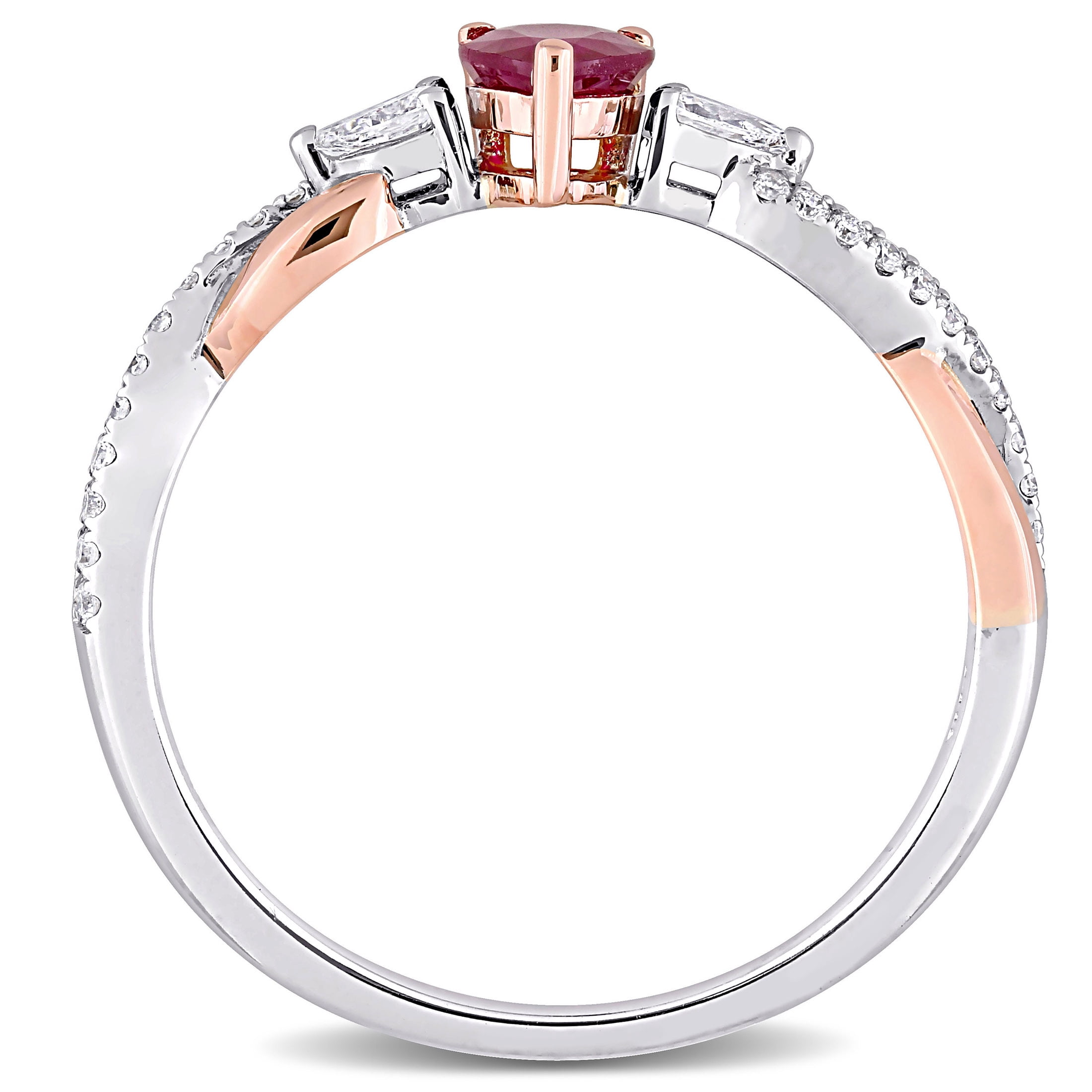 Everly Women's Ruby 14k Two-tone Gold Ring