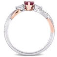thumbnail image 4 of Everly Women's Ruby 14k Two-tone Gold Ring, 4 of 8