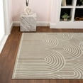 thumbnail image 6 of JONATHAN Y SANDSTONE 4 x 6 Area Rug, Ariana Art Deco Striped Arches Two-Tone - Beige/Cream, SND100A-4, 6 of 13
