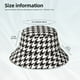 thumbnail image 3 of Balery Houndstooth Black And White Sombreros para el sol para hombre y mujer, sombrero de pescador con UPF 50+, 3 of 6