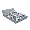 thumbnail image 2 of Ambesonne Vintage Fitted Sheet & Pillow Sham Set, Motifs of Moroccan Design, Full, Multicolor, 2 of 2