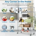 thumbnail image 5 of NiamVelo 6 Tier Storage Shelves with Wheels, Adjustable Wire Shelving Unit Metal Shelf Heavy Duty Garage Shelving 2100 lbs Capacity, Chrome, 5 of 7