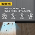 thumbnail image 2 of Door Draft Stopper Door Sweep Weather Stripping Noise Blocker Window Breeze Blocker Adjustable Door Sweeps, Black, 2 of 7