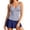 Blue, variant on Summer Womens 2 Piece Swimsuit Stylish Flattering Fit Swimwear Sleeveless Top & Matching Solid Skirt
