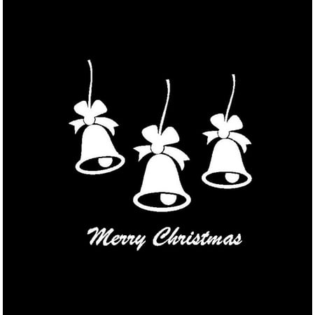 Merry Christmas Wishing Quotes matoen Merry Christmas Bell Quote Wall Sticker Home Shop Windows Decals Decor Removable ()