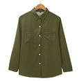 thumbnail image 4 of ManxiVoo Womens Spring Summer Long Sleeve Shirt Breathable Loose Fit Top for Casual and Office Wear M Size Green, 4 of 9