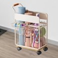 thumbnail image 1 of Estante de almacenamiento para esterillas de , soporte para equipo deportivo con ruedas, carrito multifuncional resistente, cesta para colada, 1 of 8