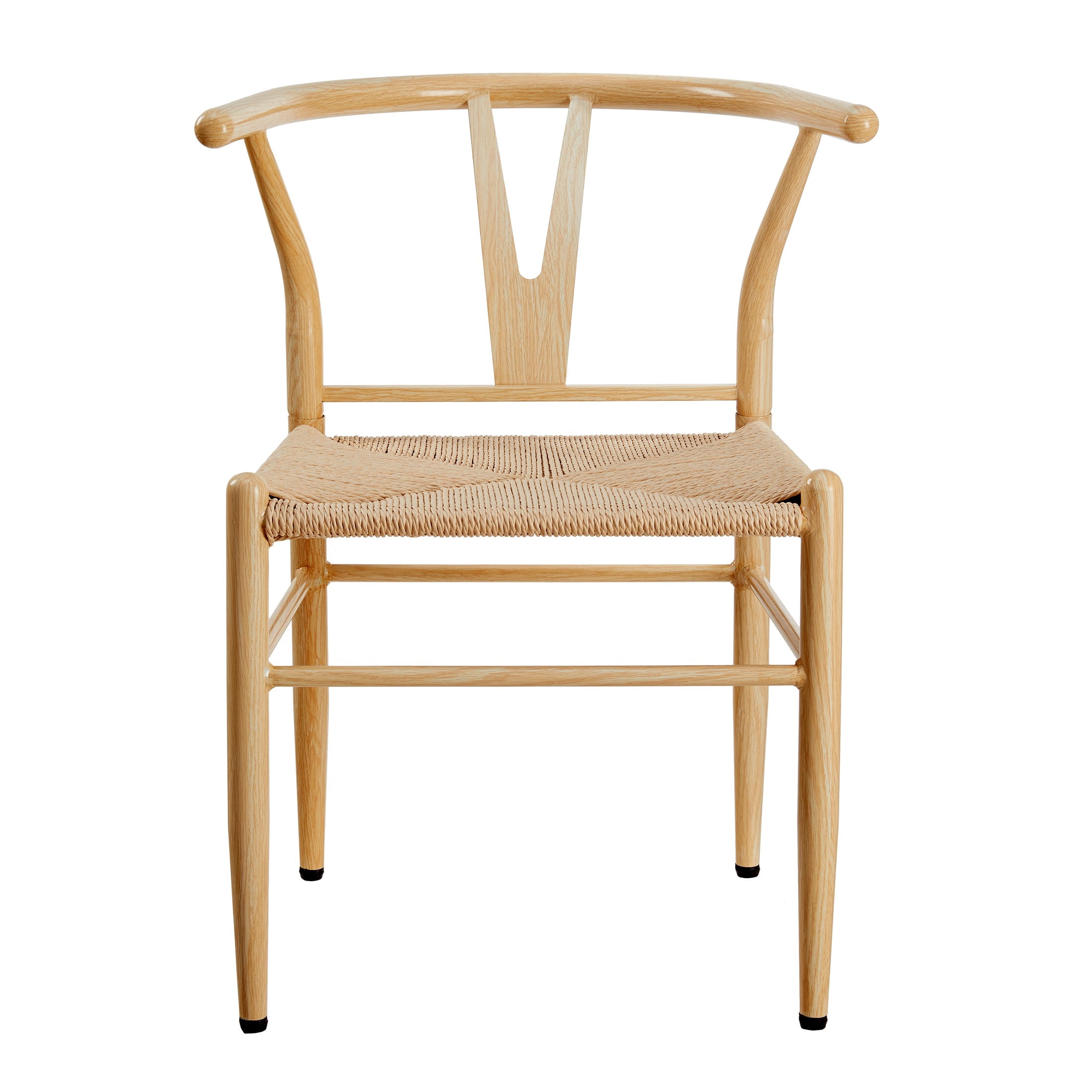 Better Homes & Gardens Springwood Wishbone Chair 2 Pack, Light Natural Color Finish for Indoor