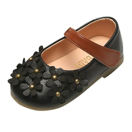 

Yinguo Children Girls Bohemian Casual Flower Sandals Princess Flat Causal Shoes Black 26