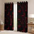 thumbnail image 2 of Erosebridal Futuristic Cubes Curtains Pack of 2 (52Wx63L),Plaid Buffalo Curtains for Living Room,Geometric Grid Blackout Curtains Set of 2 (52Wx63L),Gradient Room Decoration, 2 of 6