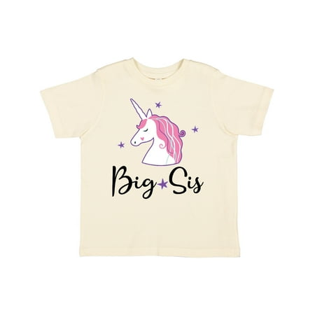 

Inktastic Big Sis Unicorn Girls Sister Announcement Gift Toddler Toddler Girl T-Shirt