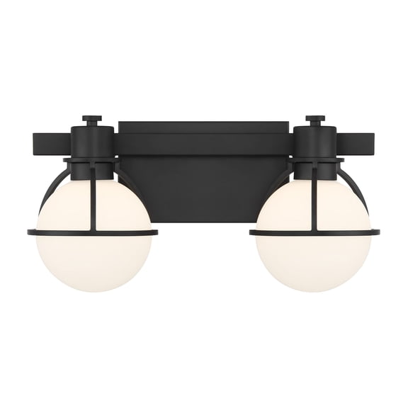 Pierce 2-Light Bathroom Vanity Light in Matte Black
