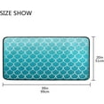 thumbnail image 3 of SKYSONIC Mermaid Scale Blue Gradient Kitchen Mats Washable Long Floor Runner Rug Non-Slip Fatigue Area Rugs Classic Absorbent Doormat Cushioned for Farmhouse Home Bath Indoor Outdoor Decor 39x20 in, 3 of 7