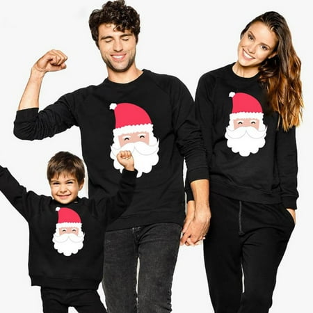 

Esho Christmas Family Matching Hoodie Sweashirts Xmas Ugly Sweaters Jumper Mom Dad Kids Family Pullover Tops